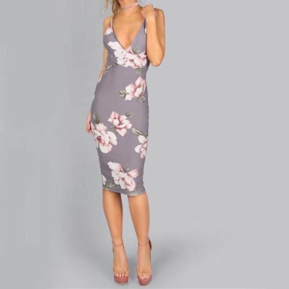 Gray Backless Dress - image 1